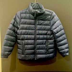 Navy Super Lightweight Puffer Jacket Kids Size 13 years Zipper Front pockets